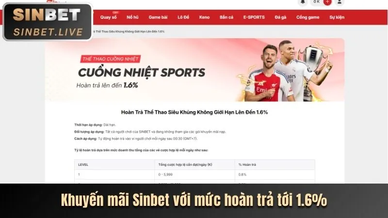 Giao diện 188v App trên di động